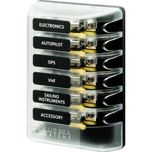 Blue Sea 5018 ST Glass Fuse Block w/out Negative Bus - 6 Circuit | 5018