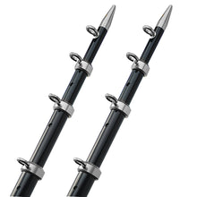 TACO 15' Telescopic Outrigger Poles HD 1-½" - Black/Silver | OT-0542BKA15-HD