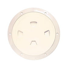 Beckson 8" Smooth Center Screw-Out Deck Plate - Beige | DP80-N