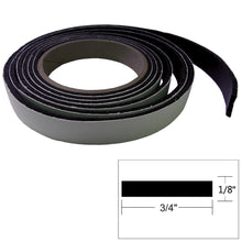 TACO Hatch Tape 8'L x ⅛"H x ¾"W - Black | V30-0744B8-2