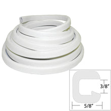 TACO Flexible Vinyl Trim - ⅜" Opening x ⅝"W x 25'L - White | V30-1312W25-1