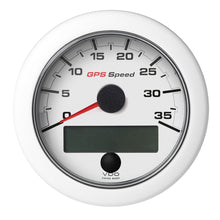 Veratron 3-3/8" (85mm) OceanLink® GPS Speedometer (0-35 KN/MPH/KMH) - White Dial & Bezel | A2C1352080001