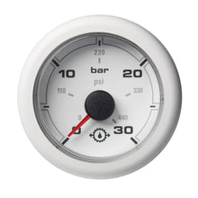 Veratron 52MM (2-1/16") OceanLink Transmission Oil Pressure Gauge - 30 Bar/440 PSI - White Dial & Bezel | A2C1066050001