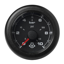 Veratron 52MM (2-1/16") OceanLink Engine Oil Pressure Gauge -10 Bar/150 PSI - Black Dial & Bezel | A2C1066000001