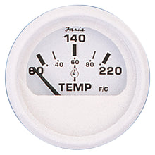 Faria Dress White 2" Cylinder Head Temperature Gauge (60 - 220° F) | 13113