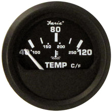 Faria Euro Black 2" Water Temperature Gauge - Metric (40 to 120° C) | 12814