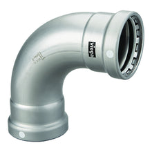 Viega MegaPress 2-1/2" 90° Carbon Steel Elbow w/FKM - Double Press Connection - Smart Connect Technology | 26500