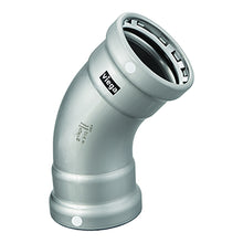 Viega MegaPress 4" 45° Carbon Steel Elbow w/FKM - Double Press Connection - Smart Connect Technology | 26540