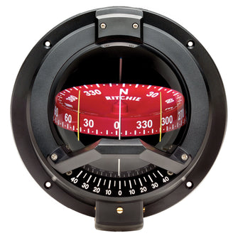 Ritchie BN-202 Navigator Compass - Bulkhead Mount - Black | BN-202