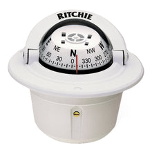 Ritchie F-50W Explorer Compass - Flush Mount - White | F-50W