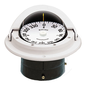 Ritchie F-82W Voyager Compass - Flush Mount - White | F-82W