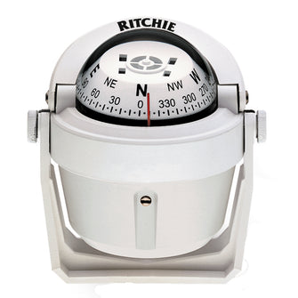 Ritchie B-51W Explorer Compass - Bracket Mount - White | B-51W