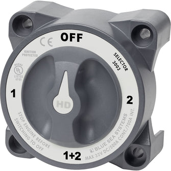 Blue Sea 3003 HD-Series Battery Switch Selector w/Alternator Field Disconnect | 3003