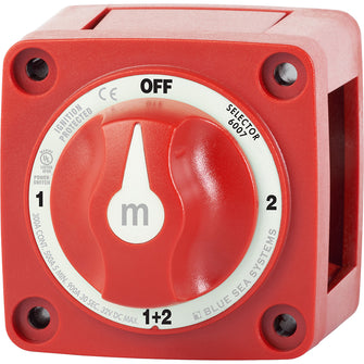 Blue Sea 6007 m-Series (Mini) Battery Switch Selector Four Position Red | 6007