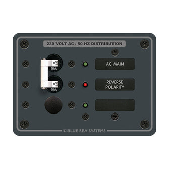 Blue Sea 8129 AC Main + Branch A-Series Toggle Circuit Breaker Panel (230V) - Main + 1 Position | 8129