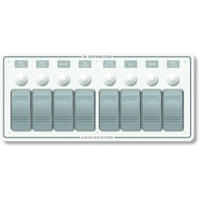 Blue Sea 8271 Water Resistant Panel - 8 Position - White - Horizontal Mount | 8271