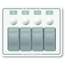 Blue Sea 8272 Water Resistant Panel - 4 Position - White - Horizontal Mount | 8272