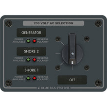 Blue Sea 8358 AC Rotary Switch Panel 30 Ampere 3 Positions + OFF, 2 Pole | 8358