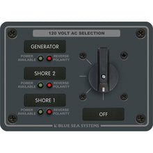 Blue Sea 8366 AC Rotary Switch Panel 30 Ampere 3 Positions + OFF, 2 Pole | 8366