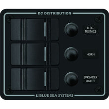 Blue Sea 8374 Water Resistant 3 Position - Black - Vertical Mount Panel | 8374