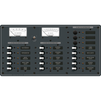 Blue Sea 8378 DC 18 Position Panel - White | 8378