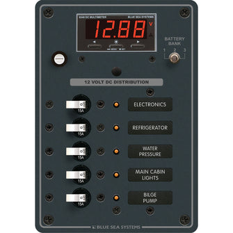 Blue Sea 8401 DC 5 Position w/Multi-Function Meter | 8401