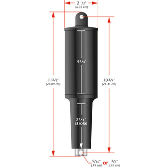 Lenco 101XD Extreme Duty Actuator - 12V - 2-1/4" Stroke - 5/16" Hardware | 15055-001