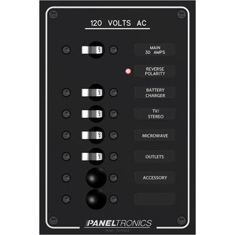 Paneltronics Standard AC 6 Position Breaker Panel & Main | 9982305B