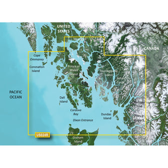 Garmin BlueChart g3 Vision HD - VUS024R - Wrangell - Dixon Entrance - microSD/&trade;SD | 010-C0725-00