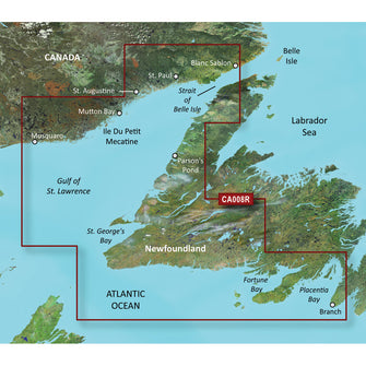 Garmin BlueChart g3 Vision HD - VCA008R - Newfoundland West - microSD&trade;/SD | 010-C0694-00