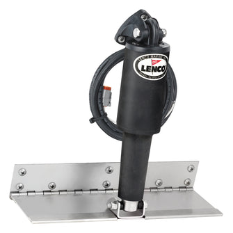 Lenco 4" x 12" Limited Space Trim Tab Kit w/o Switch Kit 12V - Standard Finish - Short Actuator | 15052-101