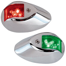 Perko LED Sidelights - Red/Green - 12V - Chrome Plated Housing | 0602DP1CHR