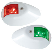 Perko LED Side Lights - Red/Green - 12V - White Epoxy Coated Housing | 0602DP1WHT