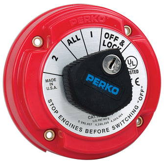 Perko 8504DP Medium Duty Battery Selector Switch w/Alternator Field Disconnect & Key Lock | 8504DP