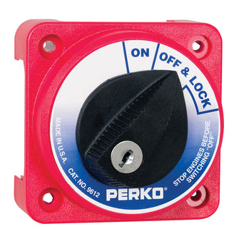 Perko 9612DP Compact Medium Duty Main Battery Disconnect Switch w/Key Lock | 9612DP