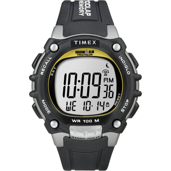 Timex Ironman Traditional 100-Lap - Black/Silver/Yellow Watch | T5E231