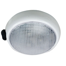 Perko Round Surface Mount LED Dome Light - White Powder Coat - w/ Switch | 1356DP0WHT