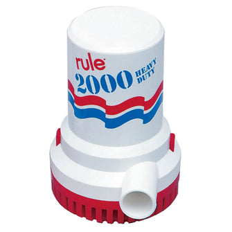 Rule 2000 GPH Non-Automatic Bilge Pump w/6' Leads | 10-6UL