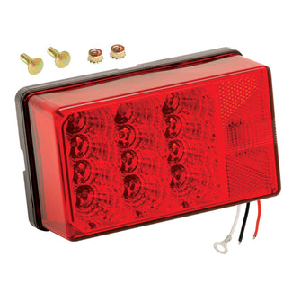 Wesbar 4" x 6" Waterproof LED 7-Function, Right/Curbside w/3 Wire 90 deg Pigtail Trailer Light | 407550