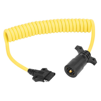 Wesbar 7-Way Trailer To 5-Way Flat Car End Coiled Jumper w/ 8ft Cable | 787196