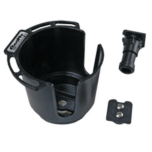 Scotty 311 Drink Holder w/Bulkhead/Gunnel Mount & Rod Holder Post Mount - Black | 311-BK