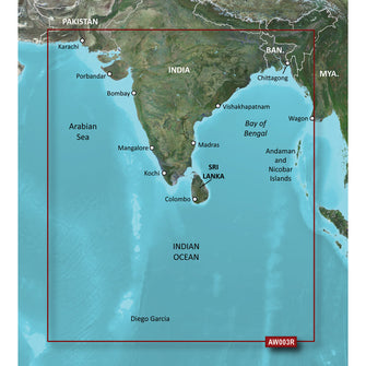 Garmin BlueChart g3 HD - HXAW003R - Indian Subcontinent - microSD&trade;/SD | 010-C0755-20