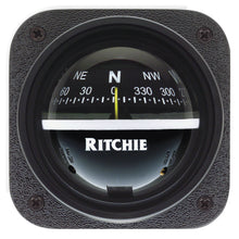 Ritchie V-537 Explorer Compass - Bulkhead Mount - Black Dial | V-537