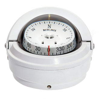 Ritchie S-87W Voyager Compass - Surface Mount - White | S-87W