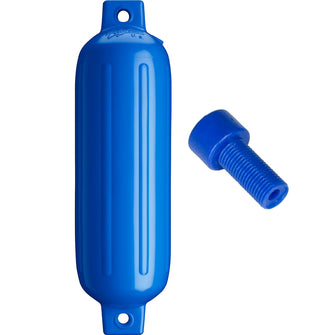 Polyform G-3 Twin Eye Fender 5.5" x 19" - Blue w/Adapter | G-3-BLUE