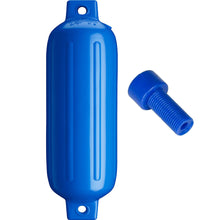 Polyform G-4 Twin Eye Fender 6.5" x 22" - Blue w/Adapter | G-4-BLUE