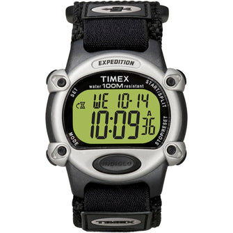 Timex Expedition Mens Chrono Alarm Timer Silver/Black | T48061