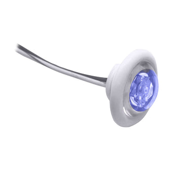 Innovative Lighting LED Bulkhead/Livewell Light "The Shortie" Blue LED w/ White Grommet | 011-2540-7