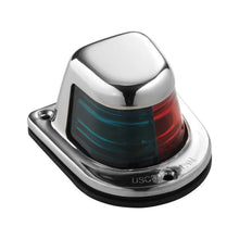 Attwood 1-Mile Deck Mount, Bi-Color Red/Green Combo Sidelight - 12V - Stainless Steel Housing | 66318-7