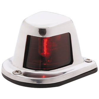 Attwood 1-Mile Deck Mount, Red Sidelight - 12V - Stainless Steel Housing | 66319R7